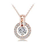 This is a beautiful which features excellent quality Austrian Crystal and Top Graded AAA Quality Cubic Zircon all mounted in Advanced Electroplating of 3 layers 18k Rose Gold. If you are looking for great gift for your loved one for your self, then t...