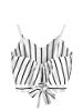 
MakeMeChic Women's Self Tie Back V Neck Crop Cami Top Camisole 2-White One-Size
