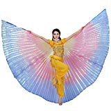 Condition:New Package Include:One Wing(not include two sticks) Fabric:Polyester  Wear Method: Put a lace-up tie on the neck,you can hold up the entire wings. Event:Belly Dance Competitions, Practices & Recitals  Contact us: We offer wholesales lo...