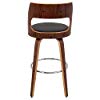 
WOYBR BS-JY-CCN WL+BN Pu Leather, Bent Wood, Cecina Barstool
