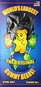 Worlds Largest Gummy Bear Giant 5 Pounds 10 Inches tall Blue Raspberry SHIPPING_WEIGHT: 5